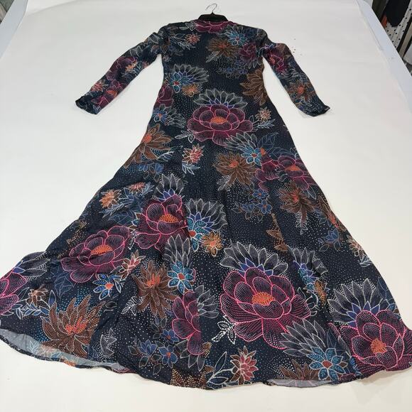 FARM Rio Blue Floral Maxi Dress size XS - Picture 3 of 7